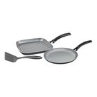 Juego de Bífera/Panquequera Tramontina 20298/639 Turim 3 Pzas Gris