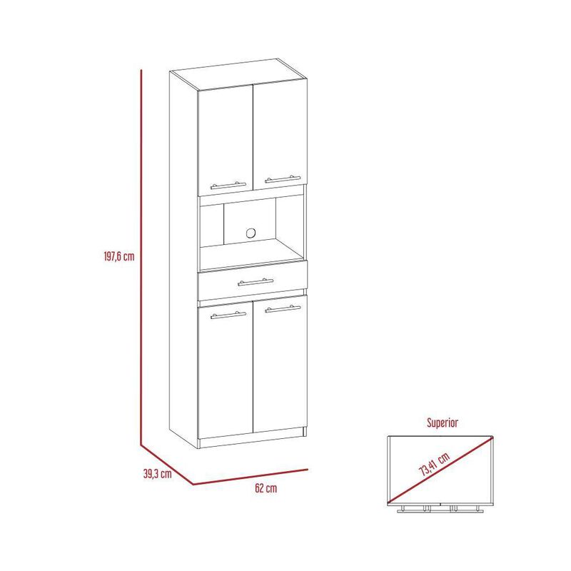 M&oacute;dulo Microondas Delfi  Blanco Virtual Muebles image number null