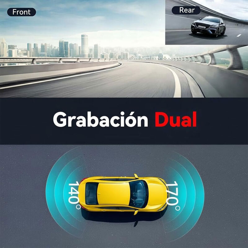 Cámara Dual para Automóvil 4K+1080P con WiFi, V... image number null