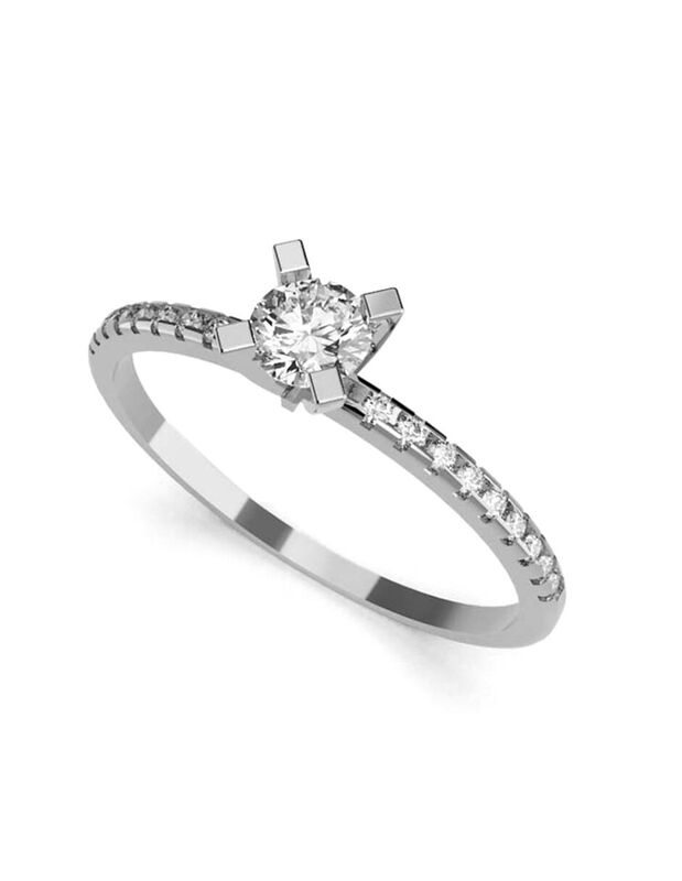 Anillo de Compromiso de 14K con Diamante de Lab... image number null