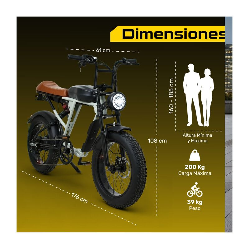 Bicicleta El&eacute;ctrica Monta&ntilde;a Adultos Potente 48k... image number null