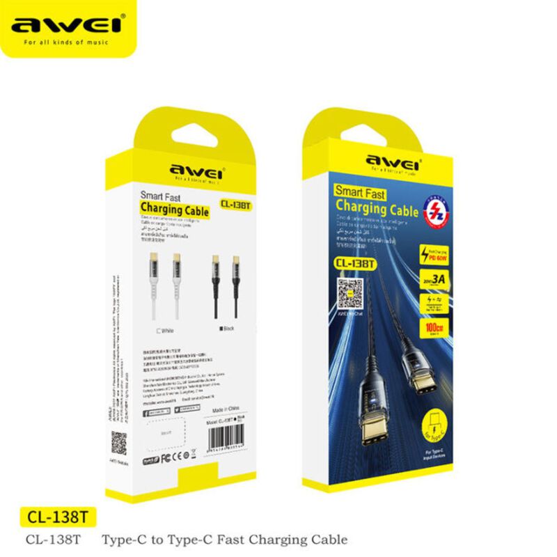 Awei Cl-138t Cable De Carga Rapida (60w) image number null