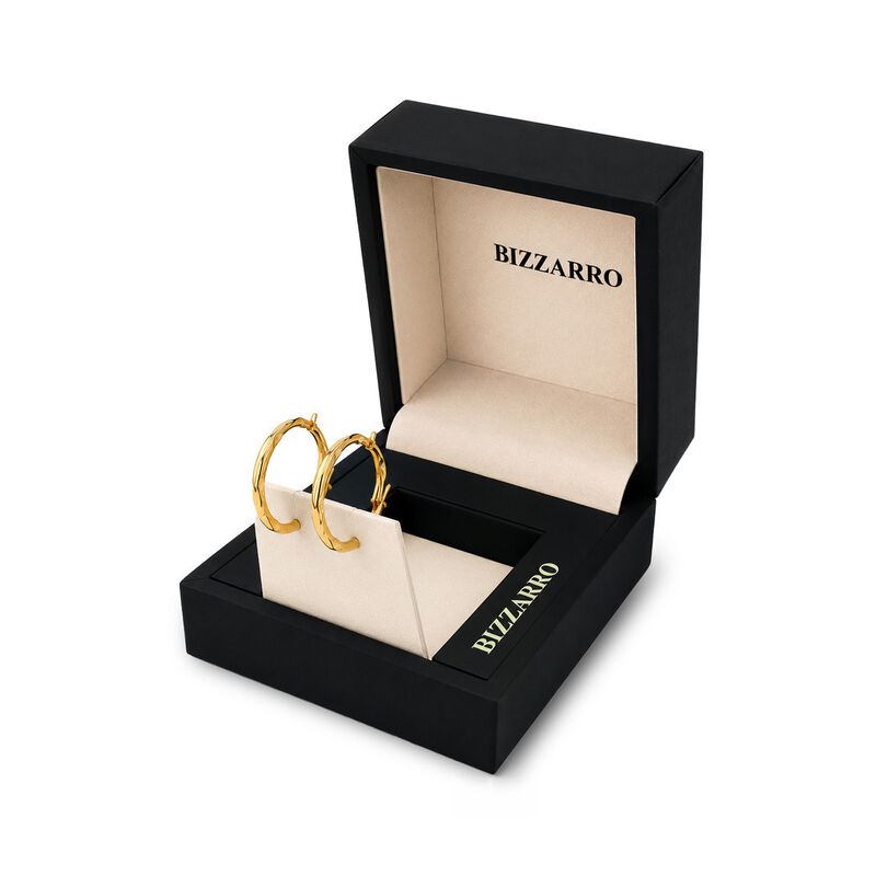 Arracadas Oro 10k Diamantado 20mm | Fulgor Suti... image number null