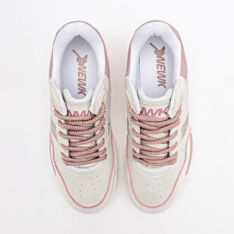 Newk Tenis urbano para mujer blanco rosa image number null