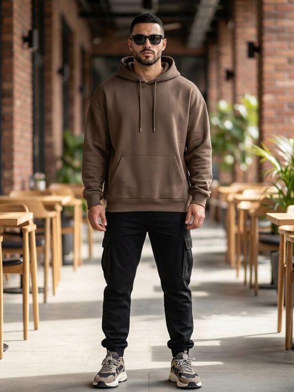 Sudadera Hoodie para Hombre con Capucha y Bolsi... image number null
