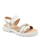 Yuyin Sandalia para ni&ntilde;a blanco dorado