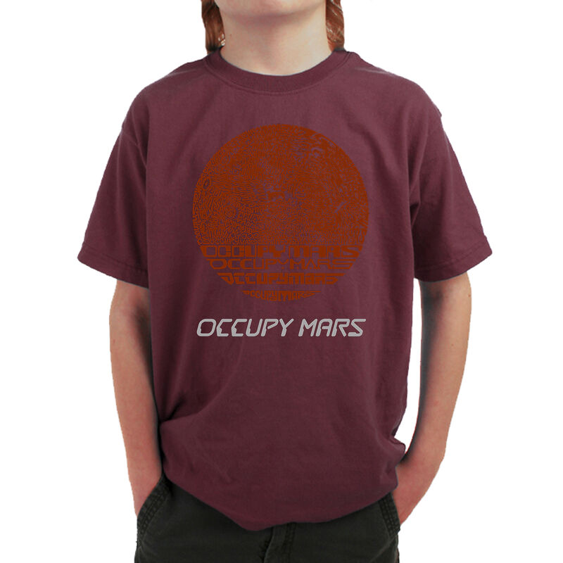 Camiseta Word Art para ni&ntilde;o - Occupy Mars - Gra... image number null
