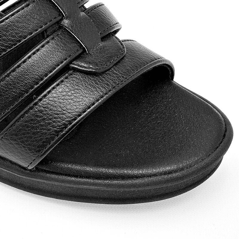 Lady One sandalia cu&ntilde;a para mujer negro cod 140... image number null