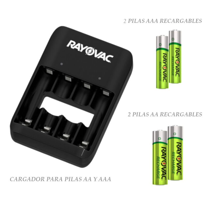 Cargador Pilas Rayovac con Baterias Recargables... image number null