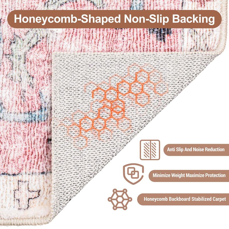 Alfombra Sofrug Vintage Honeycomb Ocean Pink 14... image number null