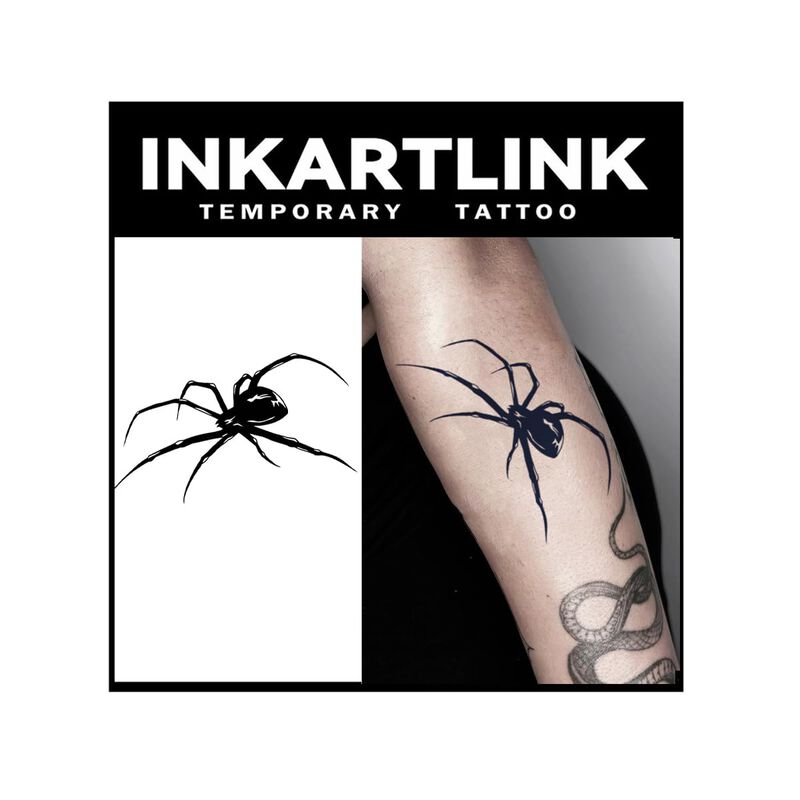 Tatuaje Temporal Inkartlink Dise&ntilde;o Ara&ntilde;a - 2 L&aacute;... image number null