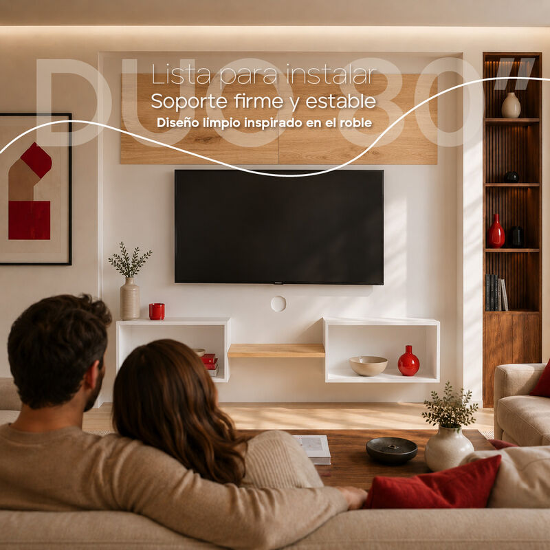 Mueble Tv Duo 80&uml;, Atlas Del Descanso Color Bla... image number null