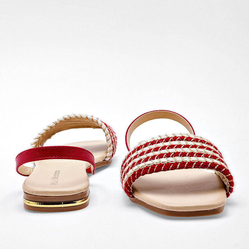 Liz mariana Sandalia para mujer rojo blanco oro image number null