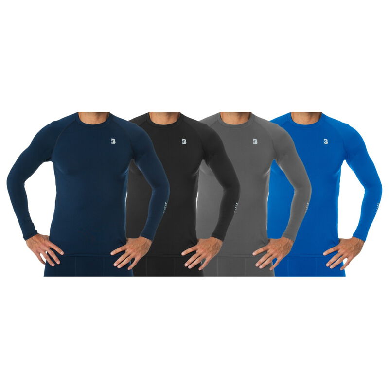 Playera Deportiva Hombre Manga Larga Dryfit Bla... image number null
