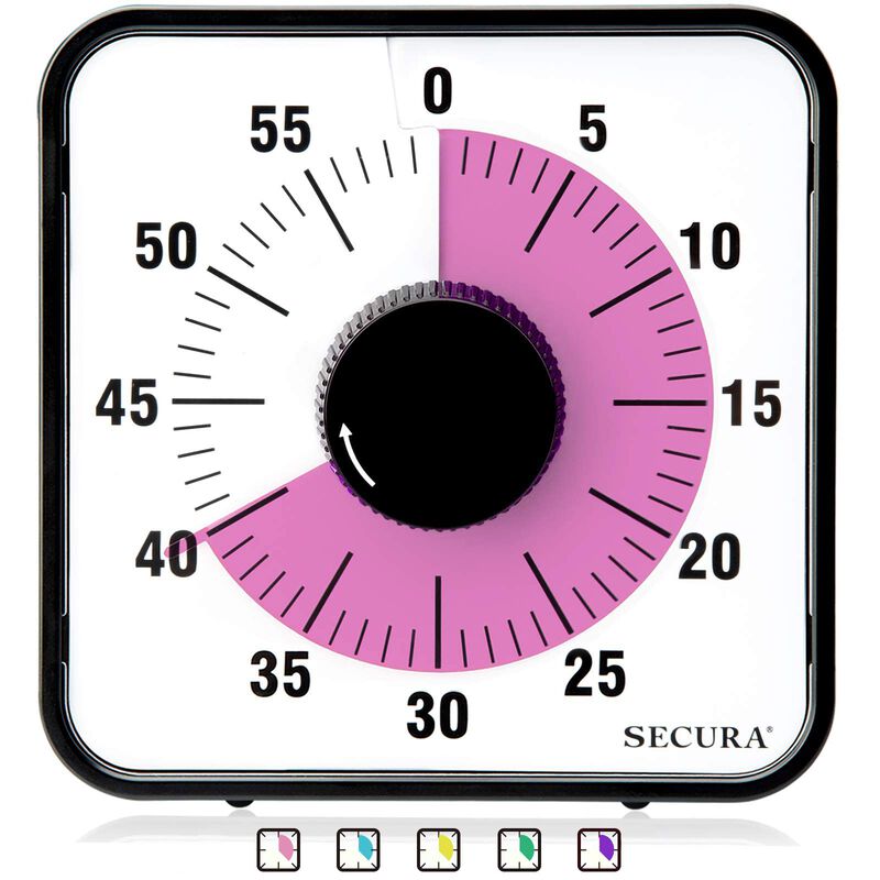 Timer Mec&aacute;nico Visual Secura De 7,5" Con Cuenta... image number null