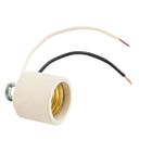 Portal&aacute;mpara de porcelana candil con niple y cables