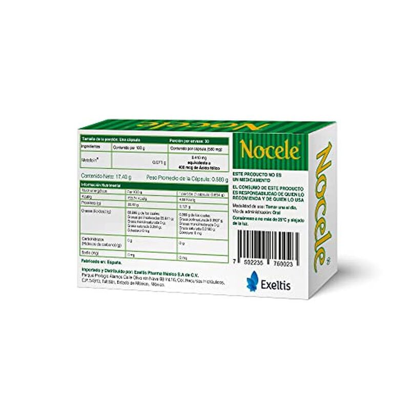 Nocele Suplemento Alimenticio 30 C&aacute;psulas con &Aacute;... image number null