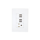 Placa Con 1 Contacto y 4 Tomas USB Blanco iGoto