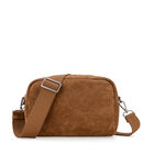Bolsa Crossbody Cl&aacute;sica En Suede Color Camel