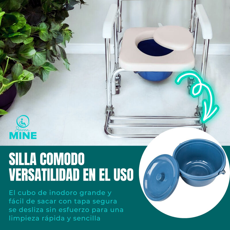 Silla Comodo  con Ruedas y Frenos Traseros | Si... image number null