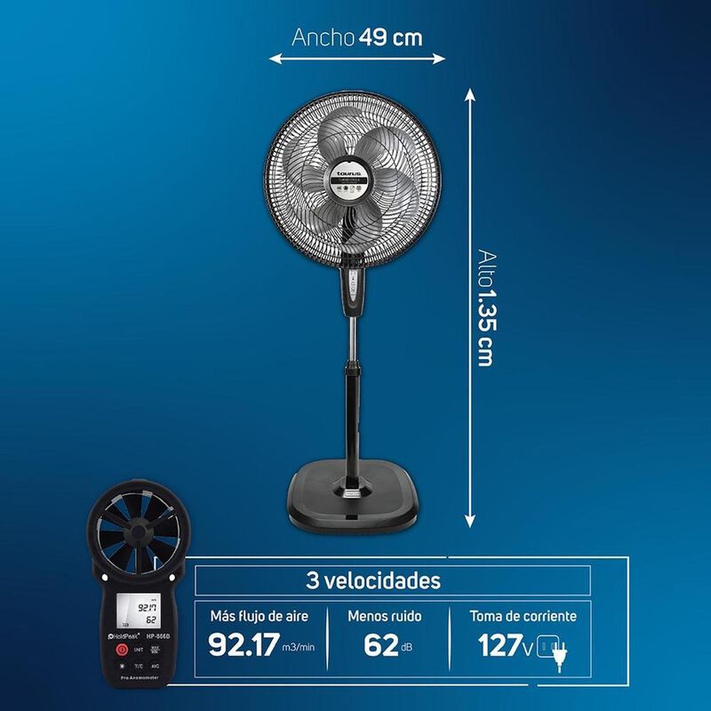 Ventilador De Pie Taurus Ecojet Turbo Cycle 18 ... image number null