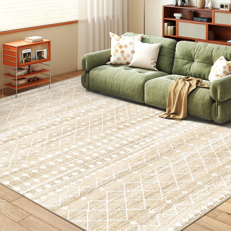 Alfombra Miukiki 147x178 Cm Lavable Beige Antid... image number null