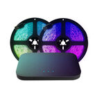 Kit Tira LED para TV Inmersión Inteligente Wi-Fi, 48 W, Luz RGB + Blanca, Retroiluminado, Compatible con App móvil y Asistentes de voz