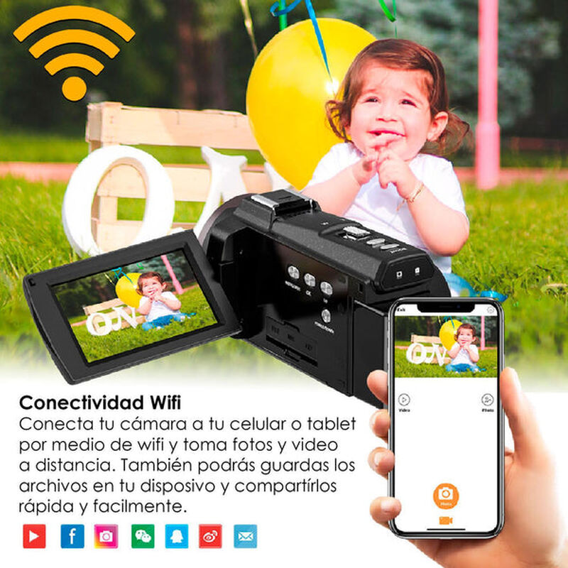 Videocámara 4k Vak 03 Zapata 30mp Pantalla Ips ... image number null