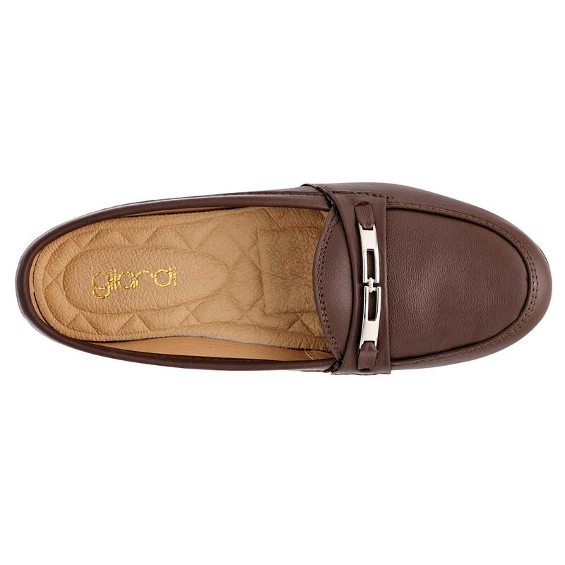 Gilardi Zapato de horma c&oacute;moda para mujer caf&eacute; image number null