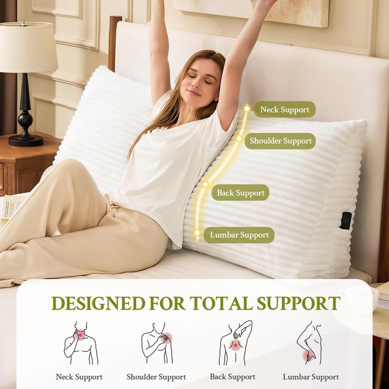 Almohada De Cabecera Zonamat King Blanco De Fra... image number null