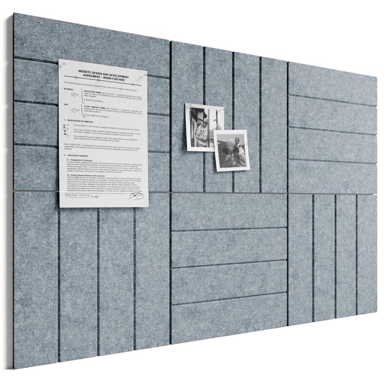 Tablero De Anuncios Bumusty 91 cm &times; 61 cm Azul ... image number null
