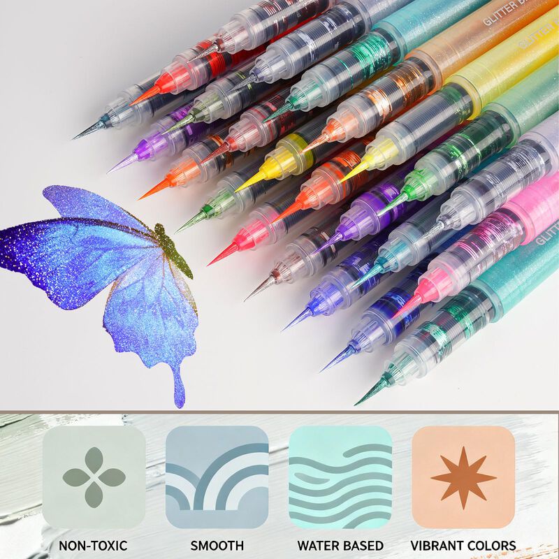 Plumas De Pintura Jinmagdst 12 Colores 0,05 mm ... image number null