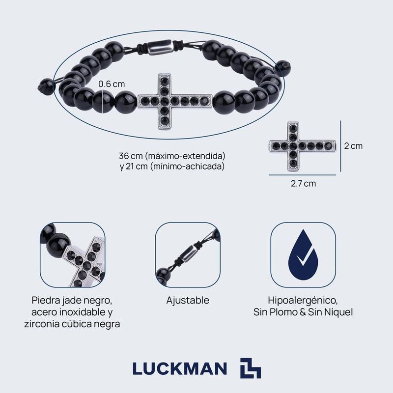 Pulsera Hombre Cruz Brazalete Protector Regalos... image number null