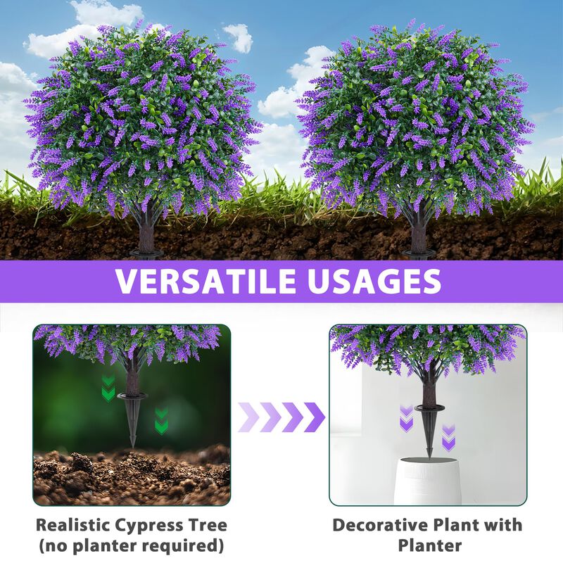 &Aacute;rbol Artificial Grooy De Lavanda 70 cm &ndash; Pack ... image number null