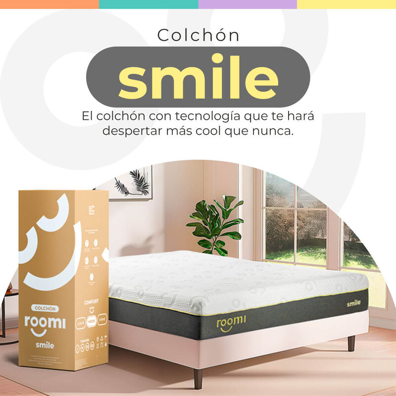 Pack de 2 Colchones Matrimoniales Roomi Smile d... image number null