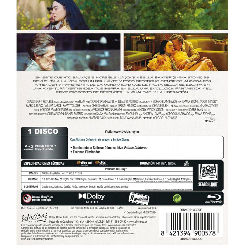 Pobres Criaturas [Blu-ray] (2023) Poor Things image number null