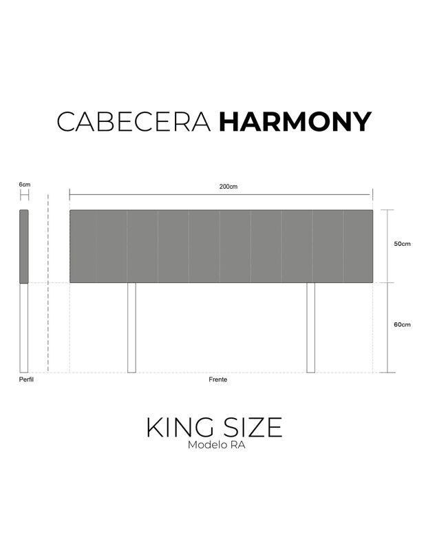 Cabecera King Size Harmony con Rayas y  3 Ajust... image number null