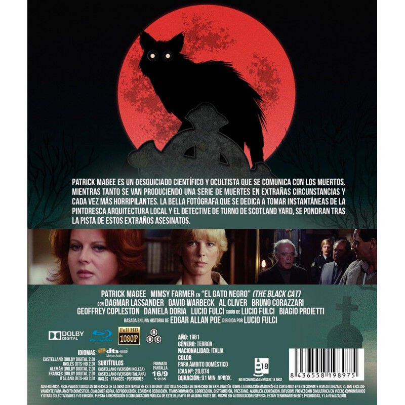 El Gato Negro [blu-ray] (1981) Gatto Nero (the ... image number null