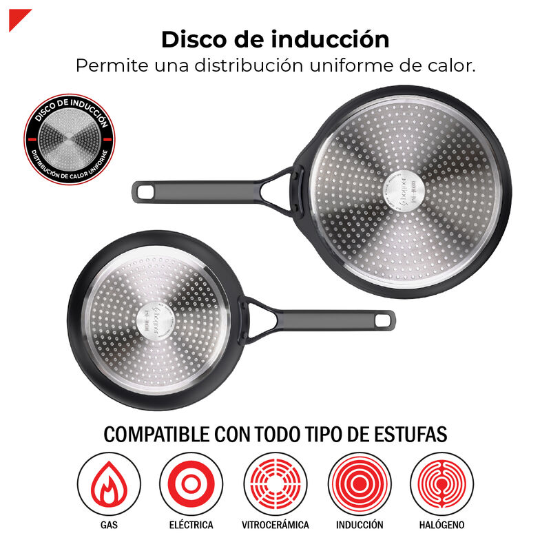 Set Sart&eacute;n 20 cm Y Comal 26 cm Aluminio Forjado... image number null