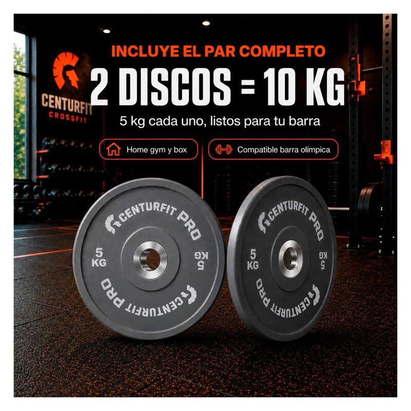 Par Discos Ol&iacute;mpicos Crossfit Bumper Nucleo Ace... image number null