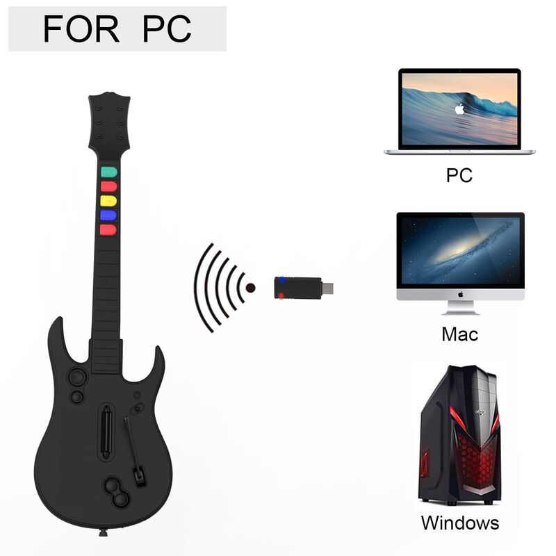 Controlador Inal&aacute;mbrico Guitar Hero Nbcp Para P... image number null