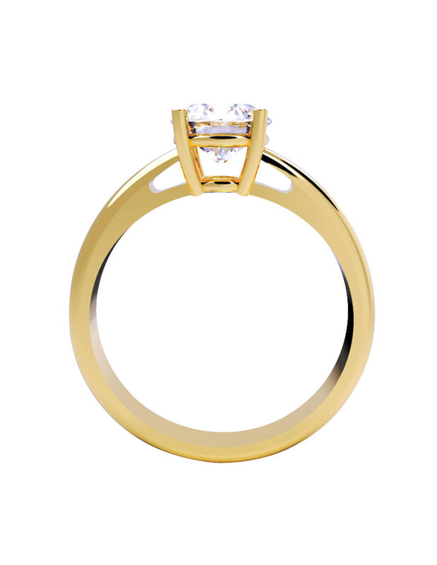 Anillo de Compromiso de 14K con Diamante de Lab... image number null