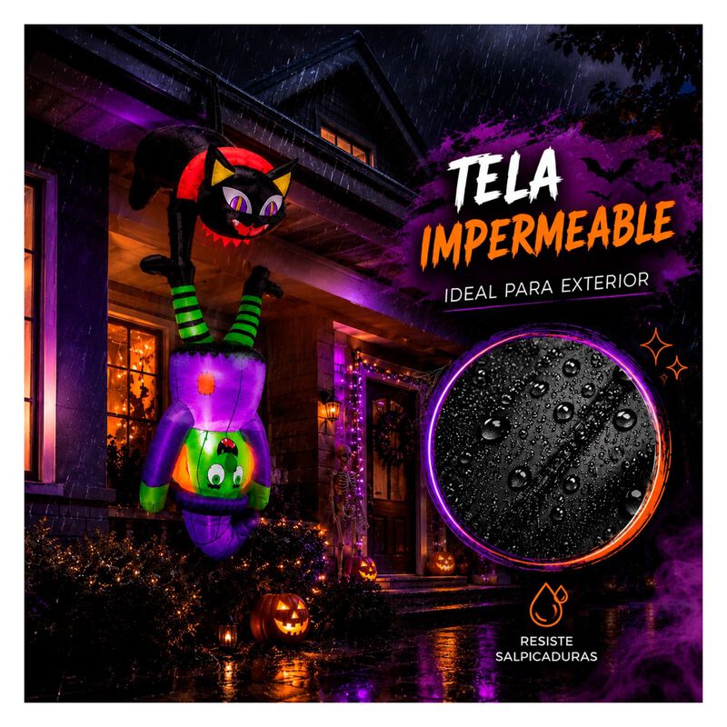 Inflable Halloween Bruja Gato Colgante Techo 2.... image number null