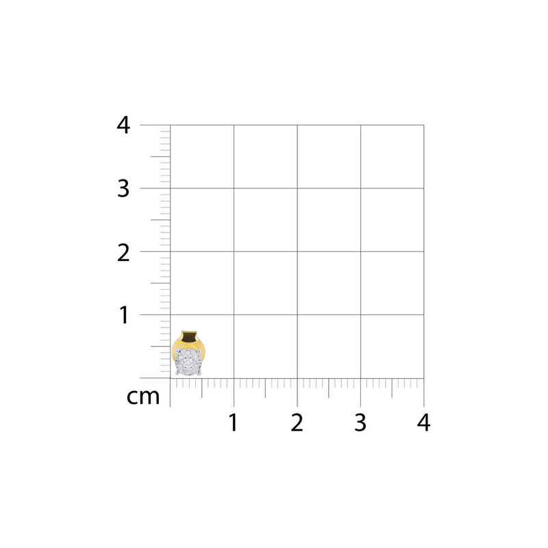 Aretes De Oro Amarillo Con Platinado 10K Con 9P... image number null