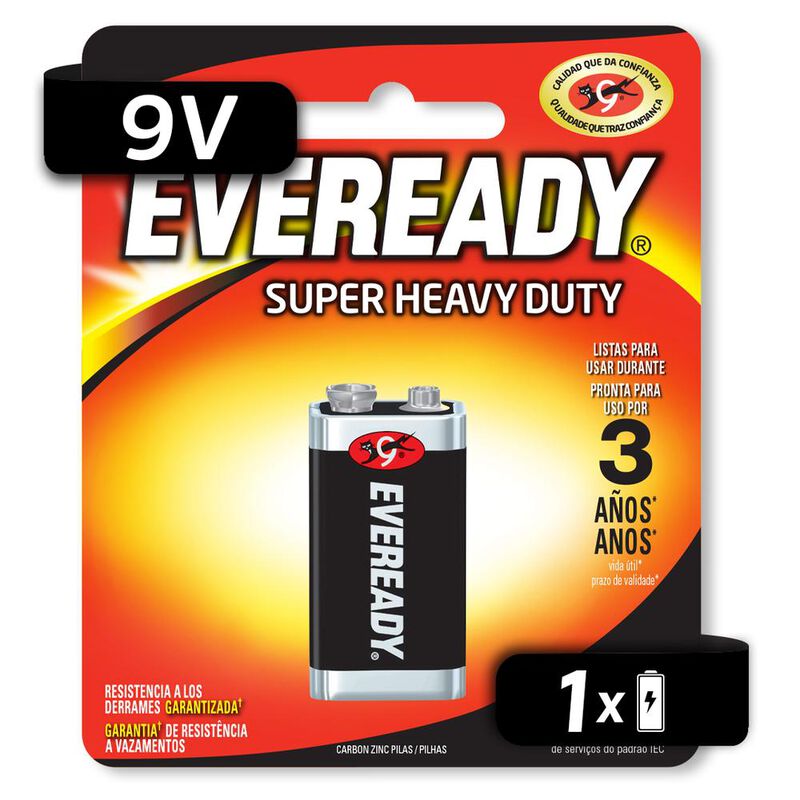 Pila Eveready Carb&oacute;n Zinc 9v Cuadrada image number null