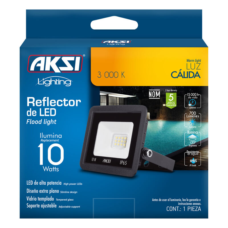Pack de 4 reflectores LED Aksi 10W SMD IP65 Ult... image number null