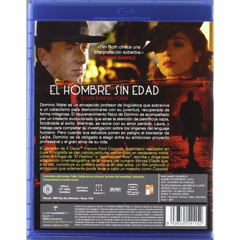 El Hombre Sin Edad [blu-ray]  2007 Youth Withou... image number null