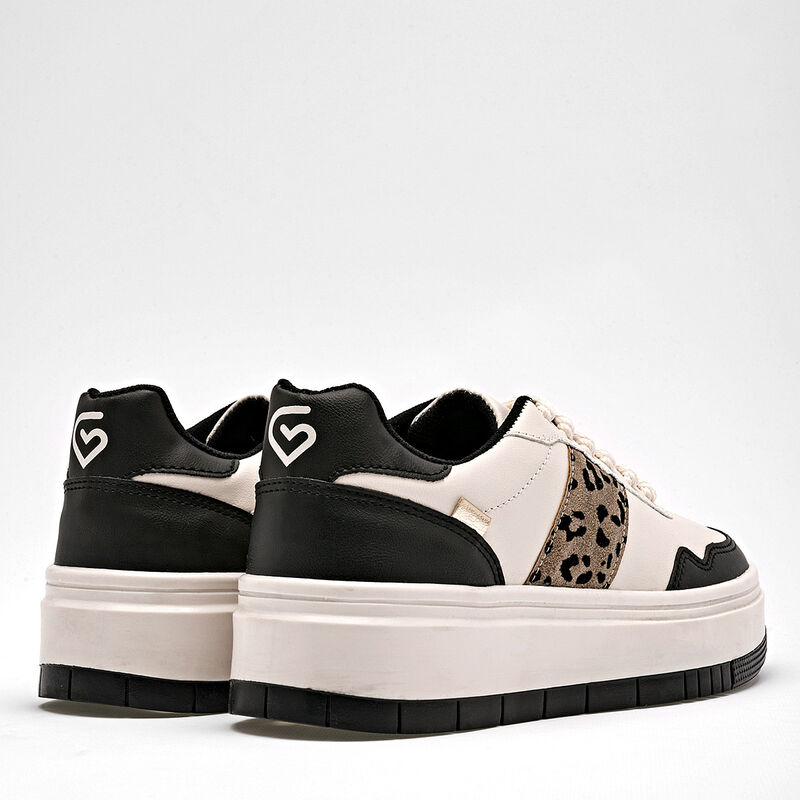 Clasben Tenis urbano para mujer latte negro cam... image number null