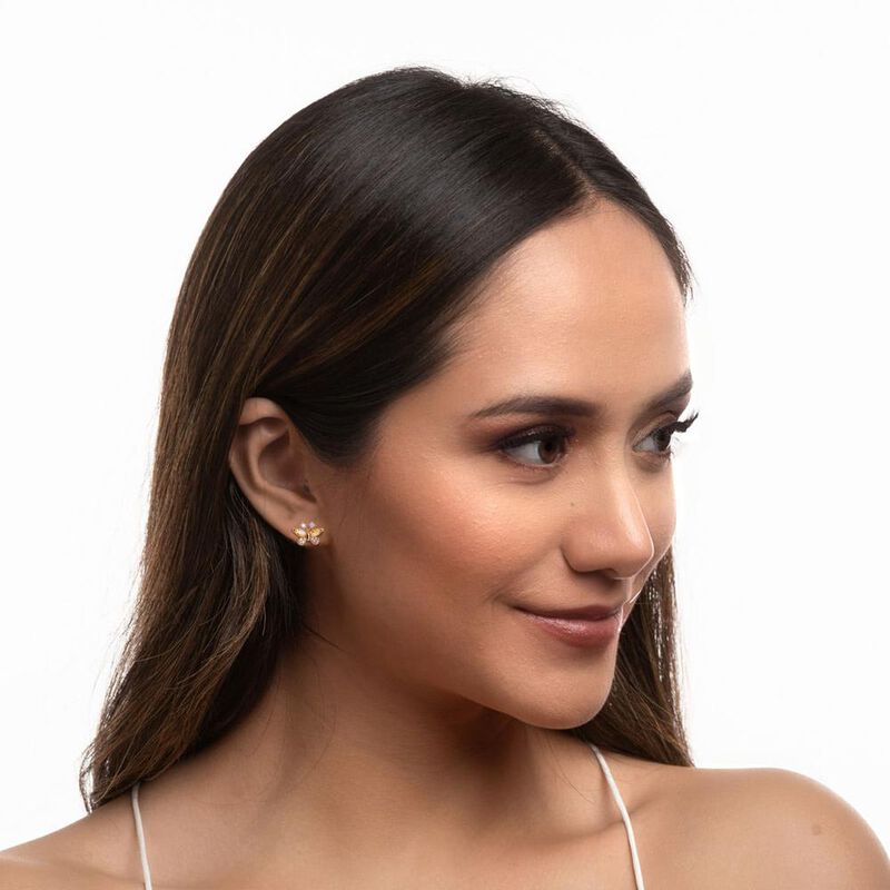 Aretes Mujer Cristal Zirconias, Joyer&iacute;a Fina Re... image number null