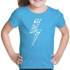 Camiseta Word Art Para Ni&ntilde;a - Rayo - Turquesa
